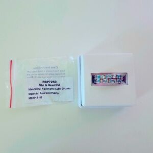 BP Bomb Party March 2024 “She is Beautiful” Aquamarine size 8